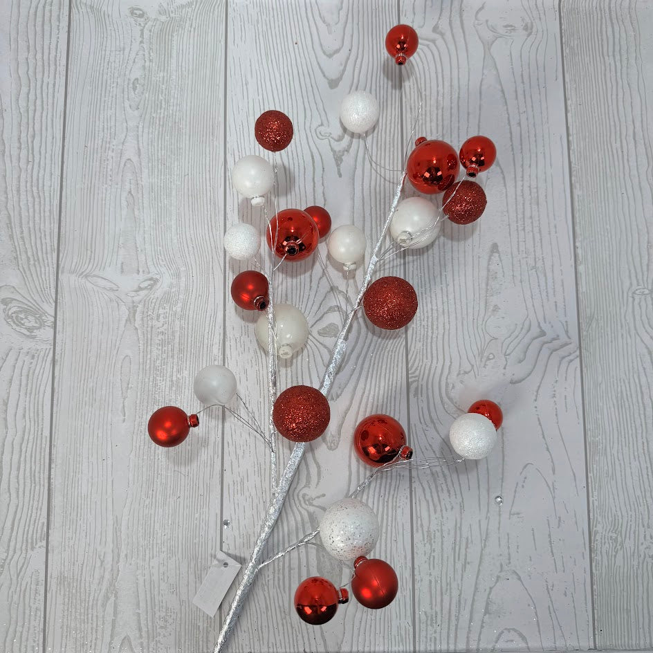 30" GLITTER MIXED BALL - RED/WHITE - 40339-WTRD * G