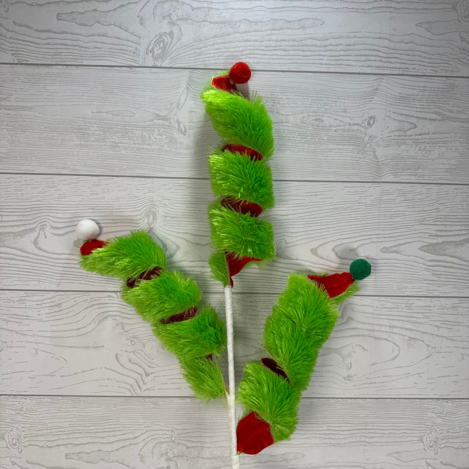 FURRY CURLY SPRAY X3 H32 - GREEN - 86639GN * RD