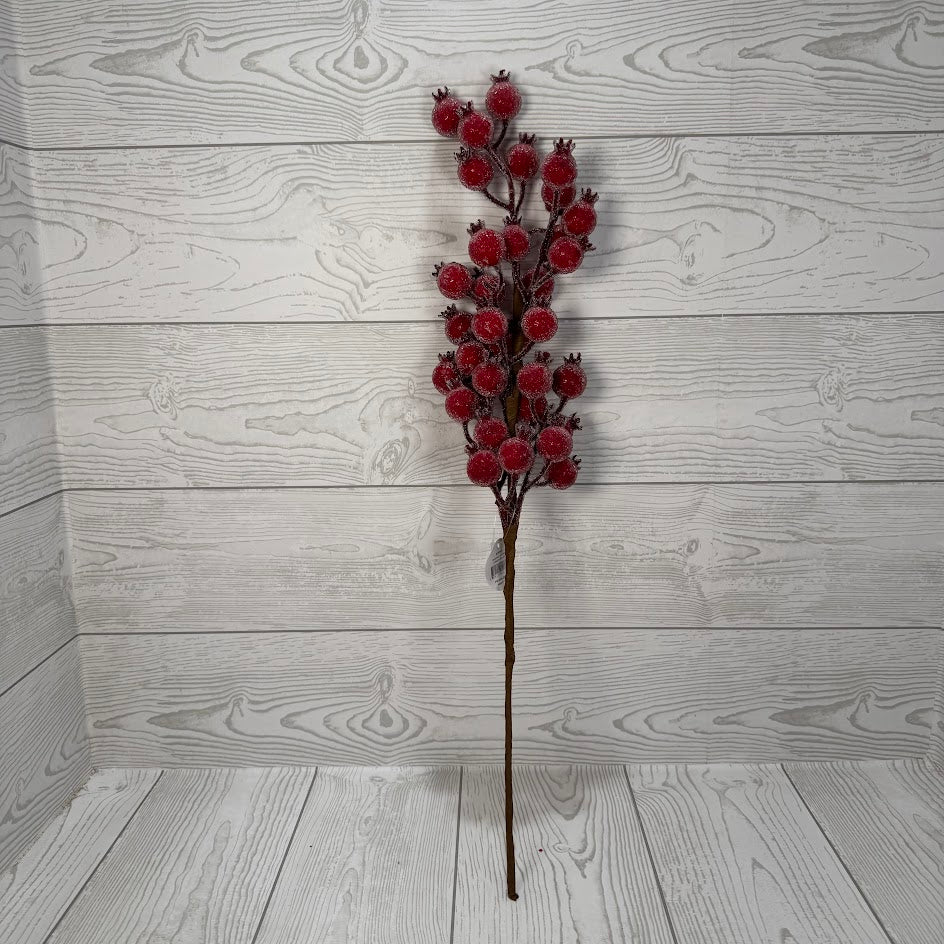 24" MICRO BEAD ICED GRAND CRABAPPLE SPRAY - DCSP6401