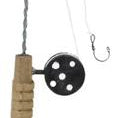 20"L FISHING POLE - BLACK/BROWN/WHITE - MM9106