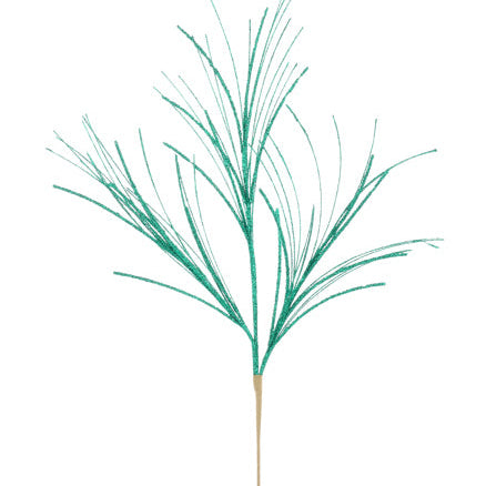 31"L GLITTER/MINI BEAD/FISHLINE SPRAY - EMERALD GREEN - MN032806