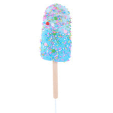 11.5"L SPRINKLES/CONFETTI POPSICLE PICK - BLUE - MN043899-B