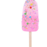 11.5"L SPRINKLES/CONFETTI POPSICLE PICK - PINK - MN043899-P