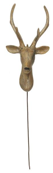 10"L DEER HEAD W/PICK 18"OAL - WOOD GRAIN - MZ1893ET