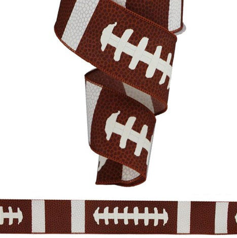 2.5"X10YD FOOTBALL LACES - BROWN/WHITE - SPT - RG1093