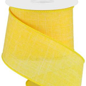 2.5"X10YD ROYAL BURLAP RIBBON - YELLOW - RG1279NC