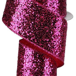 2.5"X10YD LARGE GLITTER - FUCHSIA - RGA130107