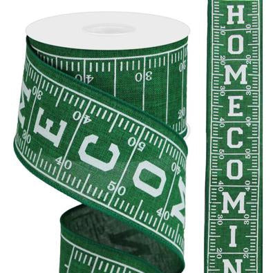 2.5"X10YD FOOTBALL FIELD/HOMECOMING - EMERALD/WHITE - SPT - RGA161106