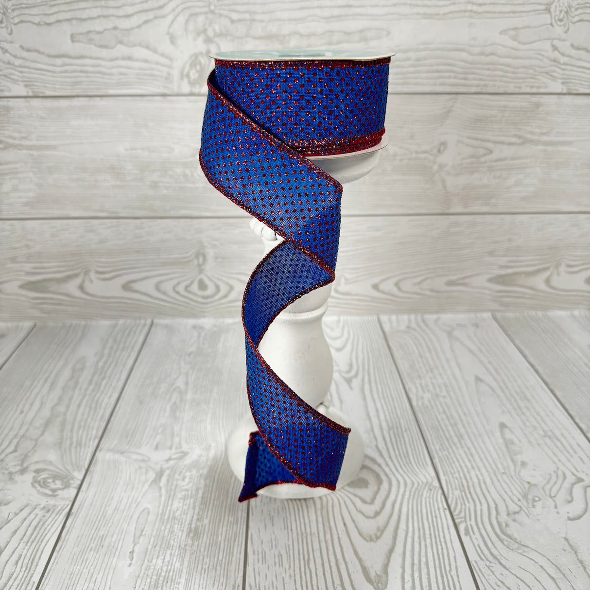 1.5"X10YD MICRO DOT ON ROYAL - BLUE/RED METALLIC - SPT - RGA1731C9