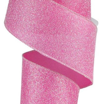 2.5"X10YD IRIDESCENT GLITTER ON SATIN - PINK/IRIDESCENT - RGA181722