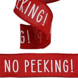 1.5"X10YD NO PEEKING ON ROYAL - RED/WHITE - RGB127424