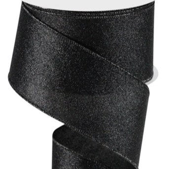 2.5"X10YD SHIMMER GLITTER - BLACK - RGC159702