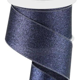 2.5"X10YD SHIMMER GLITTER RIBBON - NAVY BLUE - RGC159719