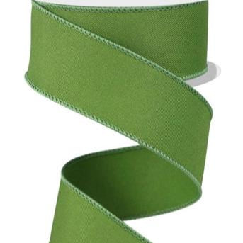 1.5"X10YD DIAGONAL WEAVE FABRIC - MOSS GREEN - RGE120236