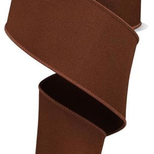 2.5"X10YD DIAGONAL WEAVE FABRIC - BROWN - RGE120304