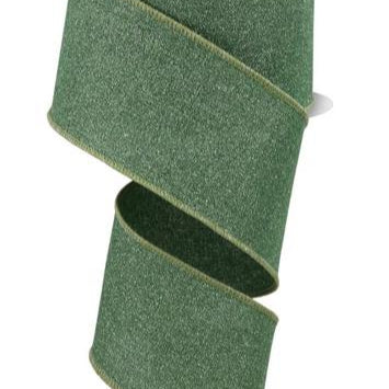 2.5"X10YD FINE GLITTER ON ROYAL - SAGE GREEN - RGE138189