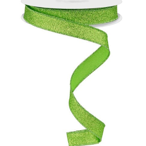 5/8"X10YD SHIMMER GLITTER - LIME GREEN - RGF1089E9