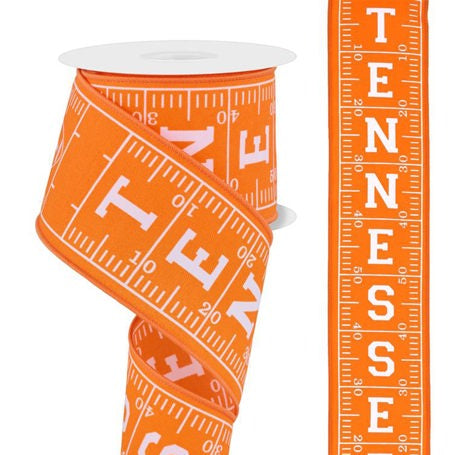 2.5"X10YD TENNESSEE FOOTBALL FIELD - WHITE/ORANGE - SPT - RGF1103