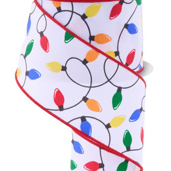 2.5"X10YD CHRISTMAS LIGHTS - WHITE/RED/YELLOW/BLUE/GREEN - RGF16034T