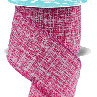 2.5"X10YD KNIT LOOK TEXTURE - DARK PINK/WHITE - RGF1693FJ