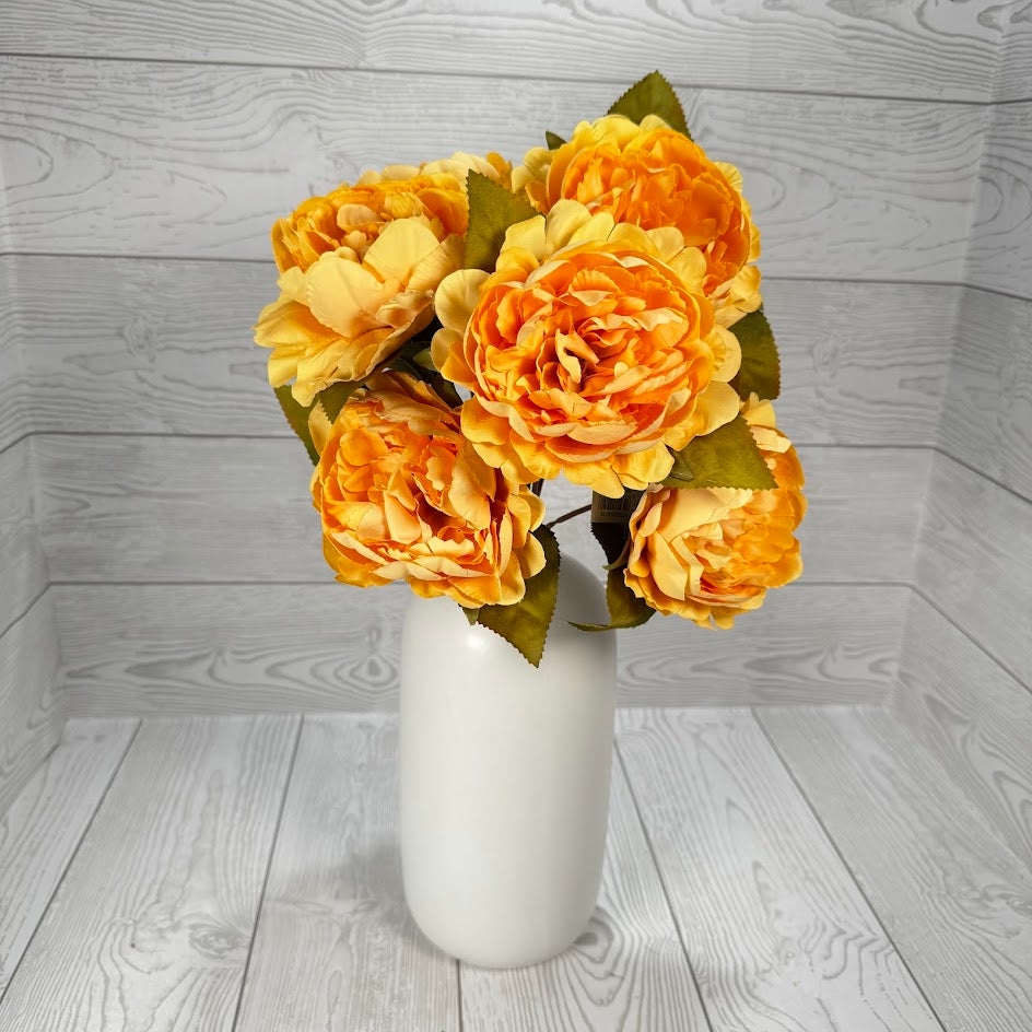 VINTAGE PEONY BUSH X7 - YELLOW - VTG20247-YL *OO