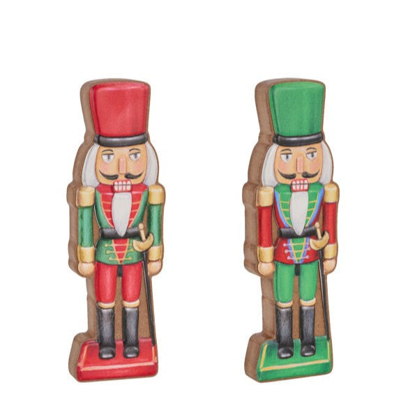 10"H X 3"L TIN/MDF NUTCRACKER TABLETOP - GREEN - XC6342