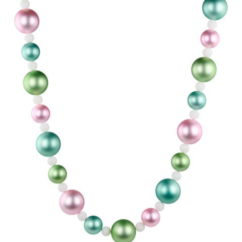 6'L 80MM/60MM/30MM MIXED BALL GARLAND - PINK/ICE BLUE/LIGHT GREEN/WHITE - XG9132EM