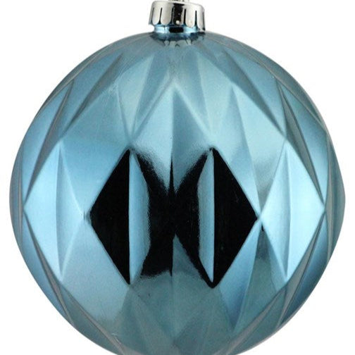 150MM VP DIAMOND BALL ORNAMENT - SHINY SMOKE BLUE - XH9538E6