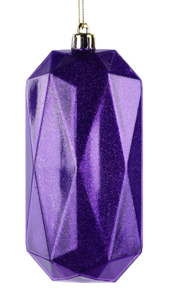 5.5"L X 2.5"W CUBIC RECTANGLE GEM ORNAMENT - PURPLE - XJ716223