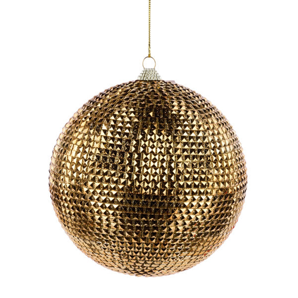 150MM SQUARE DIAMOND ORNAMENT - GOLD - XJ729408