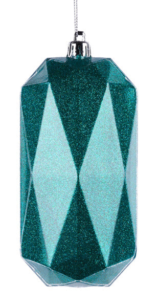 5.5"L X 2.5"W CUBIC RECTANGLE GEM ORNAMENT - TURQUOISE - XJ7408EK