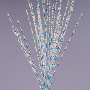 29" METALLIC PET TWIST GRASS SPRAY X40 - IRIDESCENT WHITE - XS149027