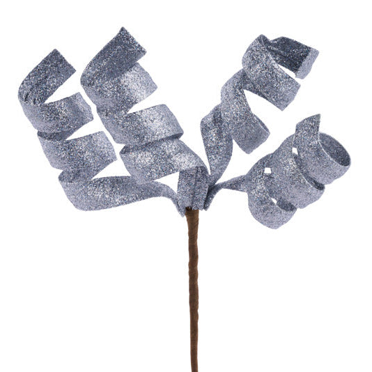 11"L GLITTER CURL SPRAY - SILVER - XS149226