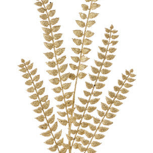 37"L GLITTERED FERN SPRAY - GOLD - XS205708