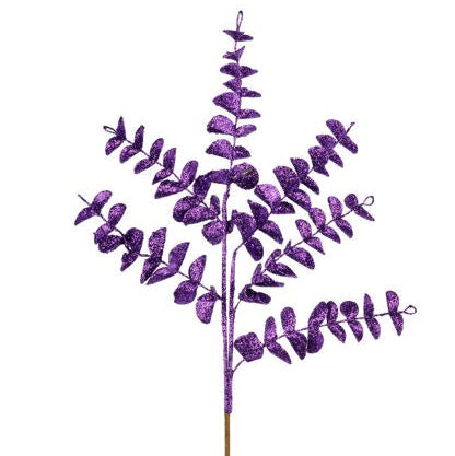 17"L GLITTER EVA EUCALYPTUS PICK - PURPLE - XS235123
