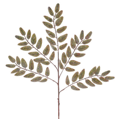 21.5"L BRUSHED HONEY LOCUST SPRAY - ANTIQUE GREEN/COPPER - XS2482A9