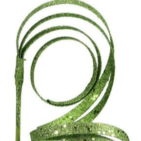 23.5"L CURLY GLITTER RIBBON PICK - LIME GREEN - XS982237