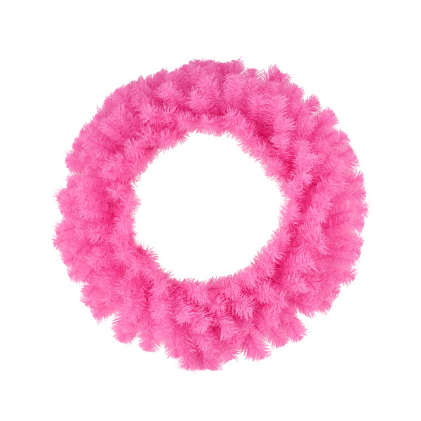 24"DIA PINE WREATH - PINK - XX962322