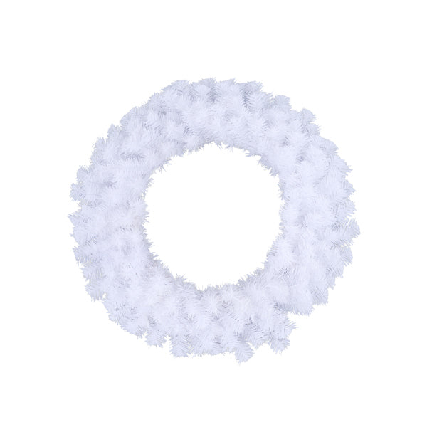 24"DIA PINE WREATH - WHITE - XX962327