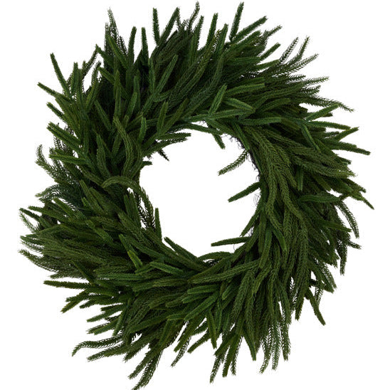 24"DIA R/T MIXED MING PINE WREATH - MULTI GREEN - XX973709
