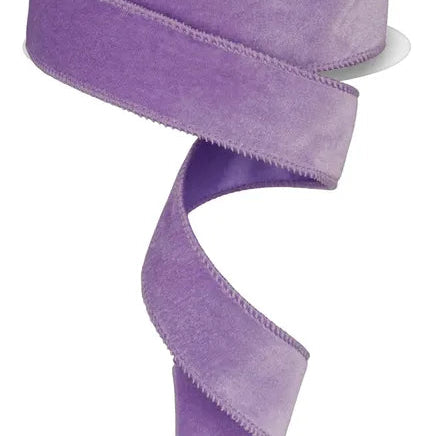 1.5"X10YD DELUXE VELVET/SATIN BACKING - LAVENDER - RGE165813