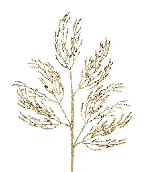 28"L GLITTER/HEX GLITTER WILD TWIGS SPRAY - GOLD - XS241608