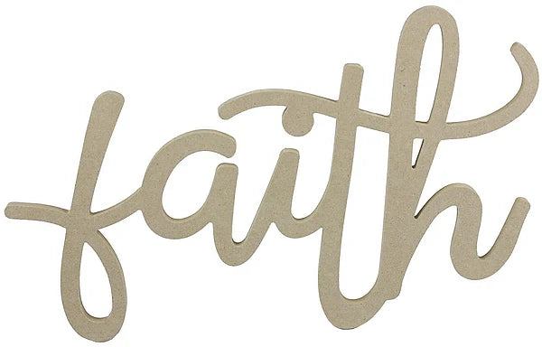 14.25"L X 10.25"H MDF "FAITH" - AB2470