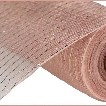10"X10YD METALLIC MESH - NEW ROSE GOLD W/ FOIL - RE1301NF