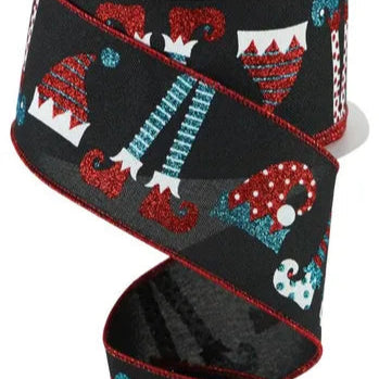2.5"X10YD ELF HATS AND LEGS/ROYAL - BLACK/WHITE/RED/TURQUOISE - RG0157102