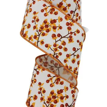 2.5"X10YD BITTERSWEET - IVORY/MUSTARD/ORANGE/RUST/BROWN - RGE135630