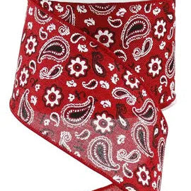 2.5"X10YD BANDANA/ROYAL - RED/WHITE/BLACK - RG1693R9