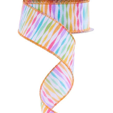 1.5"X10YD TWISTED STRIPE - WHITE/MULTI - RGF152627