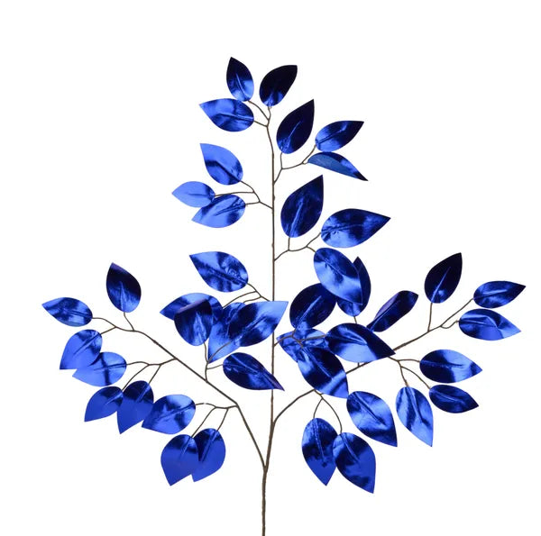 23"L METALLIC FICUS SPRAY - ROYAL BLUE - XS244425