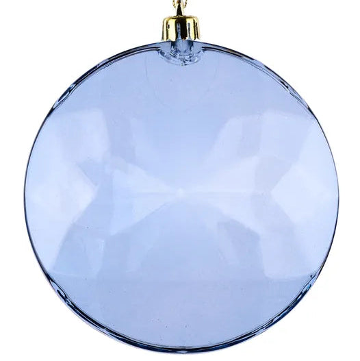 120MM FACETED FLAT DIAMOND ORNAMENT - SMOKE BLUE - XJ7553FF